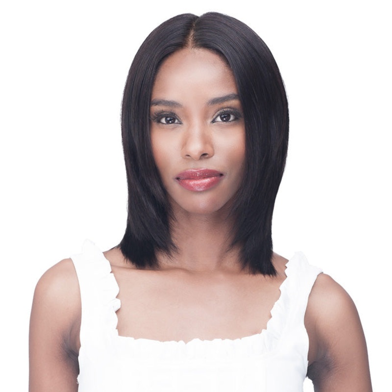 Bobbi Boss 100% Unprocessed Remy HD Lace Bundle Hair Wig -STRAIGHT 12″ NATURAL