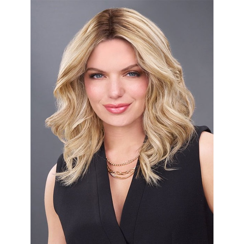 easiPart Medium 12″ | Remy Human Hair Topper (Mono Top) 1B