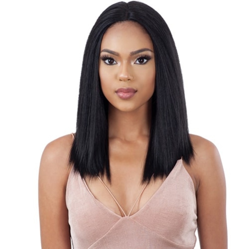 Mayde Beauty Synthetic Bloom Bundle Weave SILKY STRAIGHT 5PCS + Lace Closure 1
