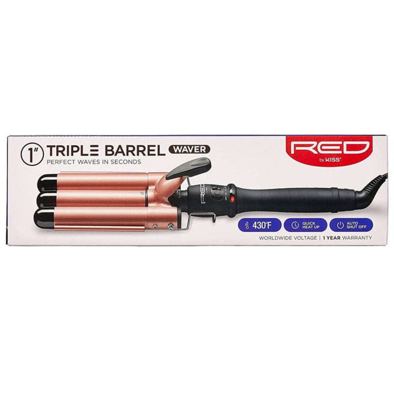 Red by Kiss 1″ Triple Barrel Waver 1″ Triple Barrel Waver