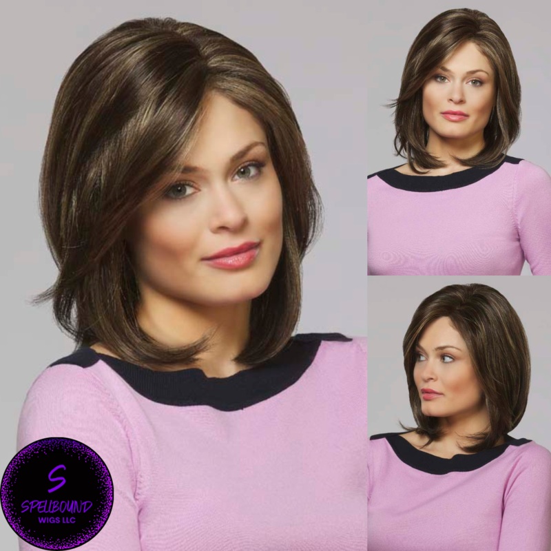 Tiffany – Synthetic Wig Collection by Henry Margu 1BH – Off black with medium dark brown highlights