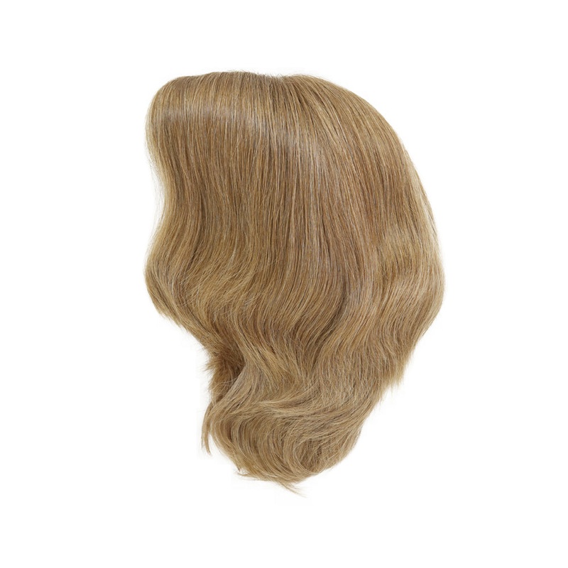 Longer Sandy Blonde 4″x4″ Jewish Silk Top with Flower Net Cover 13″