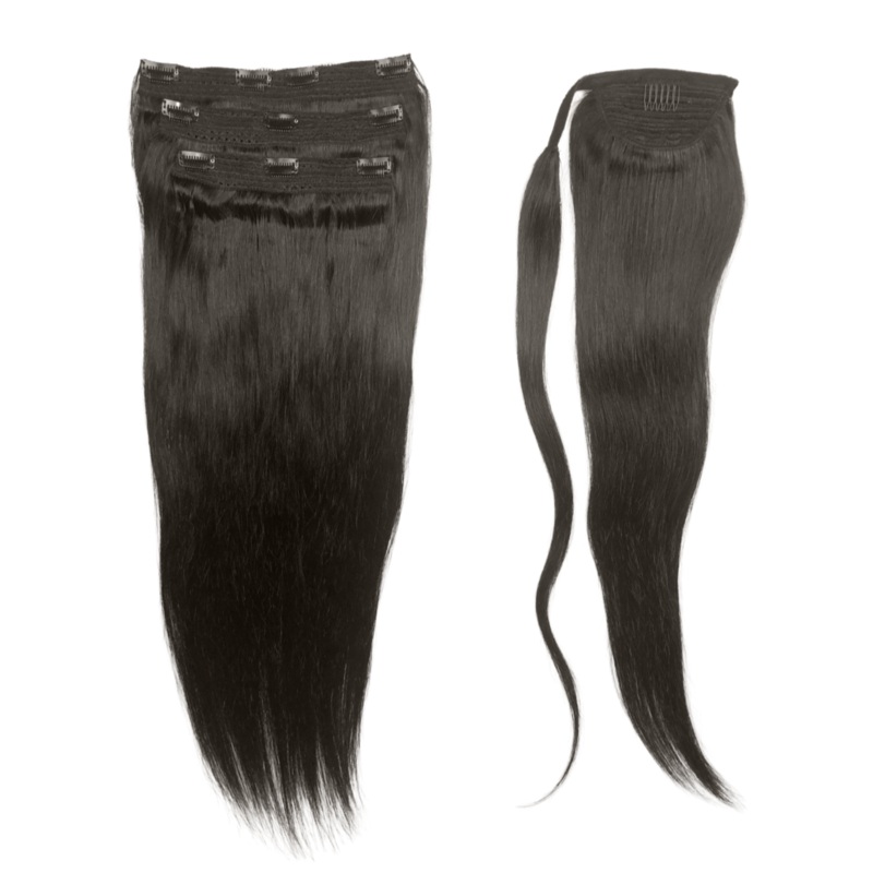 Straight Half Up Half Down Ponytail 14″