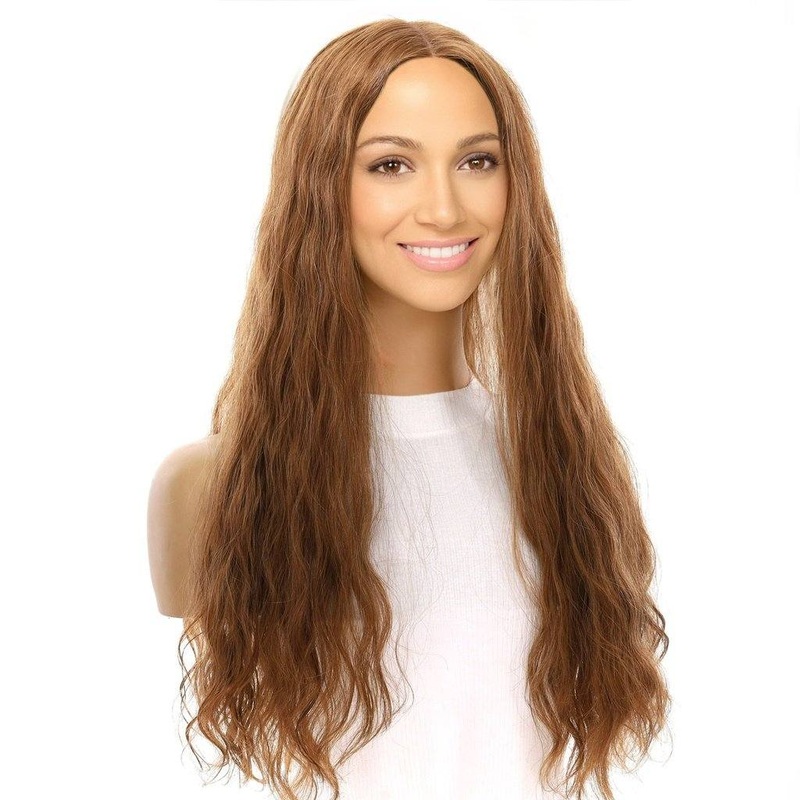 24″ Divine Lace Top Wig Strawberry Blonde Wavy Zig Zag Lace Front