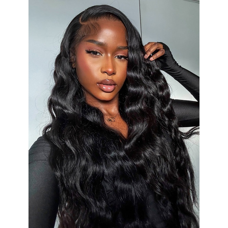 CurlyMe Loose Deep Wave Hair 13×6 Lace Front Wigs Unprocessed Hair On Sale Transparent Lace 180% 8(bob)