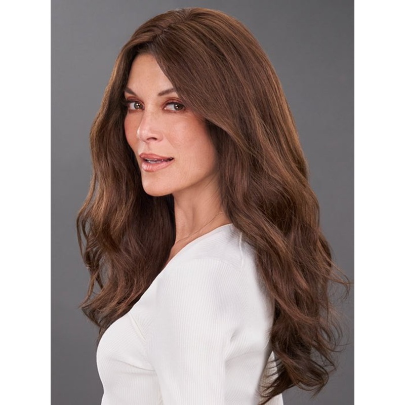 easiPart T 18″ | Remy Human Hair Topper (Mono Top) 1B