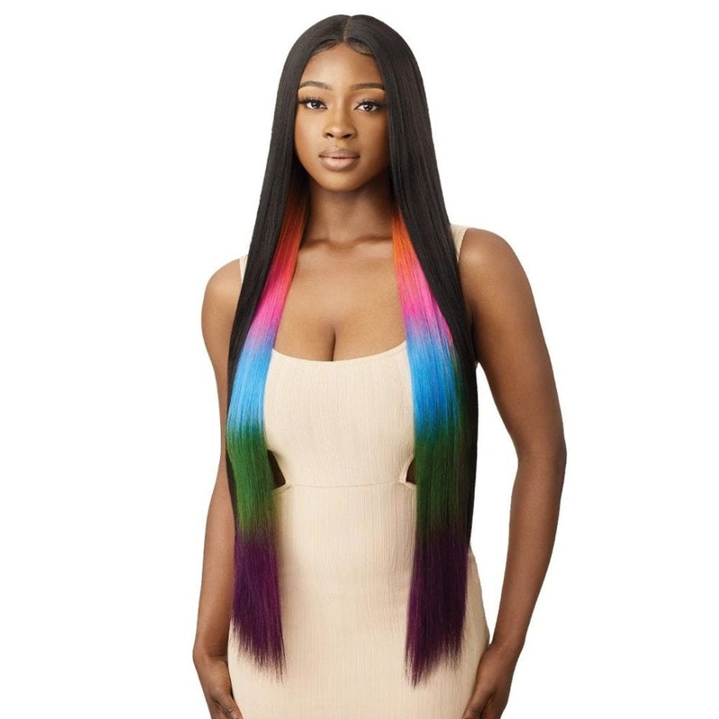 Outre Color Bomb Synthetic HD Lace Front Wig – Kimisha 1 JET BLACK