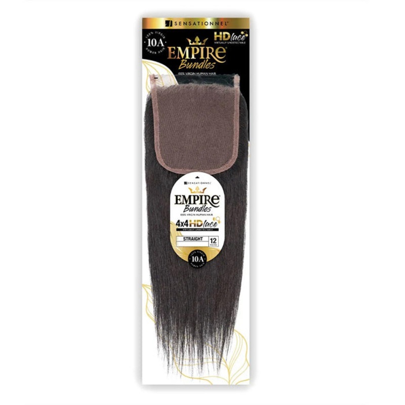 Sensationnel Empire Bundles 100% Human Hair 4X4 HD Lace Closure – STRAIGHT 12 613