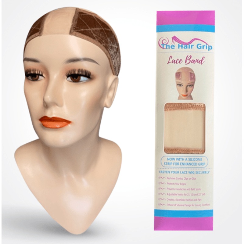 The Hair Grip Deluxe | Fabric Wig Grip Headband Hair Grip Brown
