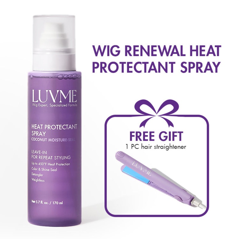 US Only | Heat Protectant Spray, Leave-in Conditioner, up to 450 Heat Protection, Color & Shine Seal 5.7 fl.oz +1pc  Hair Straightener