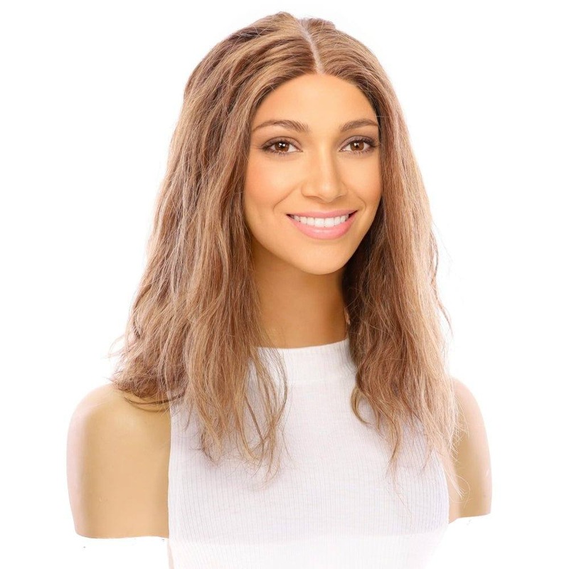 16″ Divine Lace Top Wig Light Brown Babylight Wavy Zig Zag Lace Front