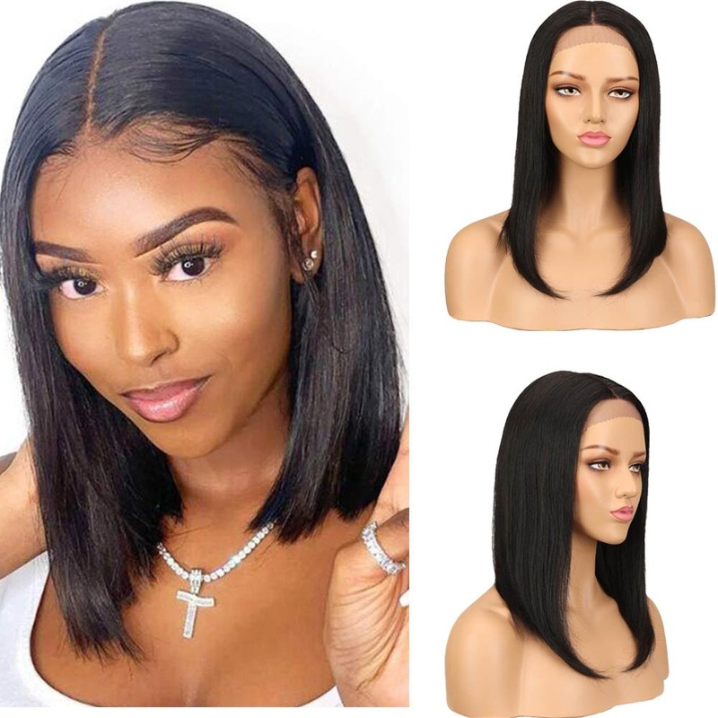 QVR Lace Front Human Hair Wigs 16 Inches Short Straight Wigs For Black Women | Page 1B