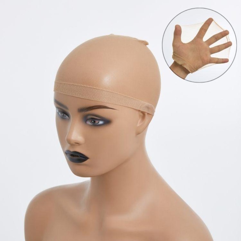 10pcs Stretchy HD Breathable Wig Caps with Non-Slip Elastic Band for Lace Frontal Wigs 10 pieces