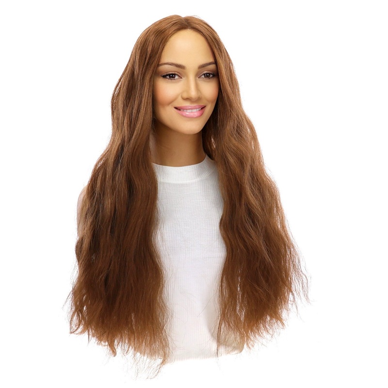 26″ Divine Lace Top Wig Copper Wavy Zig Zag Lace Front