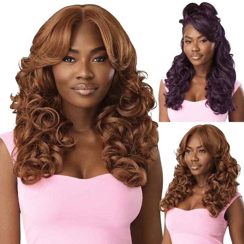 Outre Perfect Hairline Swoop Series Lace Front Wig – Y-Part 204 1 JET BLACK