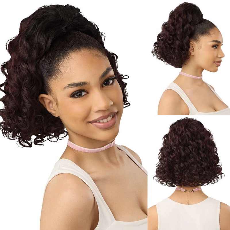 Outre Pretty Quick Synthetic Drawstring Ponytail – Kaviana 1 JET BLACK