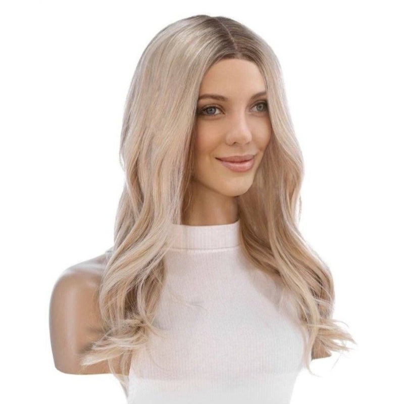 20″ Divine Lace Top Wig Beige Blonde Zig Zag Lace Front