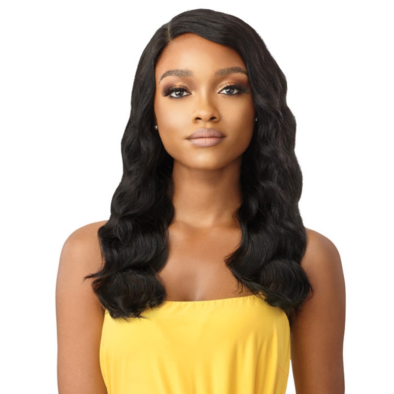 Outre 100% Unprocessed Human Hair Lace Part Wig – OCEAN BODY 16″/20″ 16″ NBLK