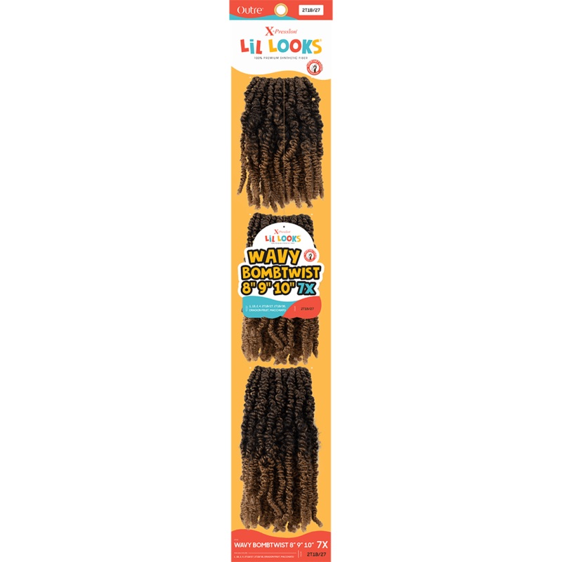 Outre X-Presssion Lil Looks Crochet Loop Braids – WAVY BOMB TWIST 8″9″10″ 7X 1