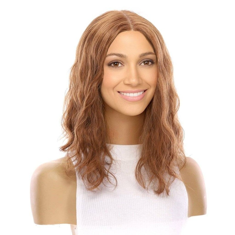 16″ Divine Lace Top Wig Copper Wavy Zig Zag Lace Front