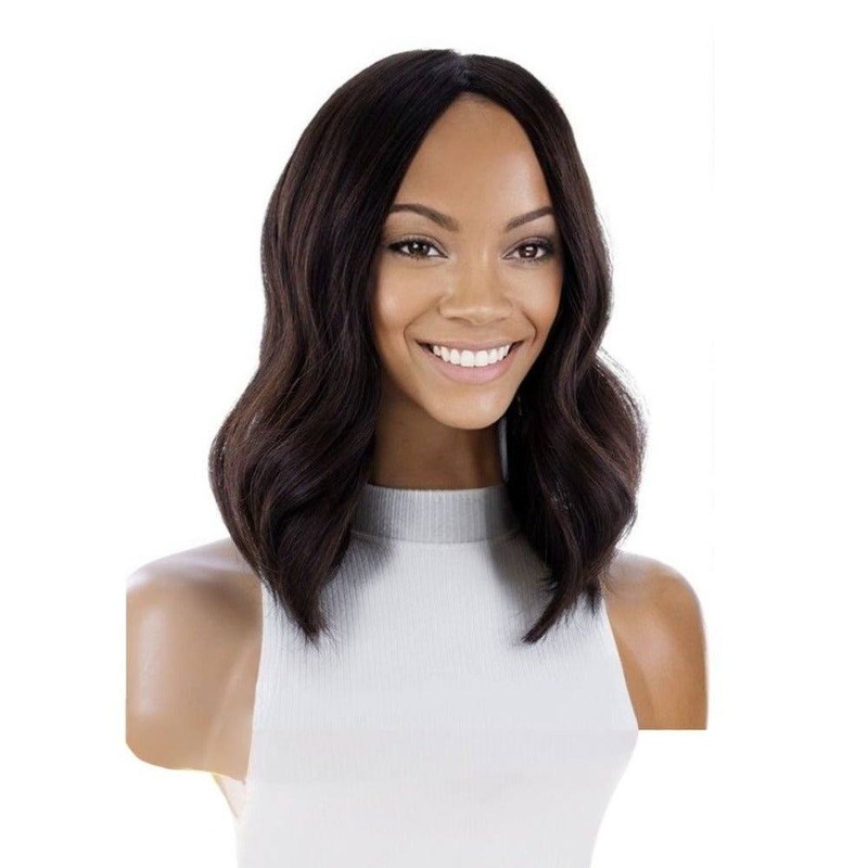 16″ Princess Silk Top Wig Dark Brown Zig Zag Lace Front