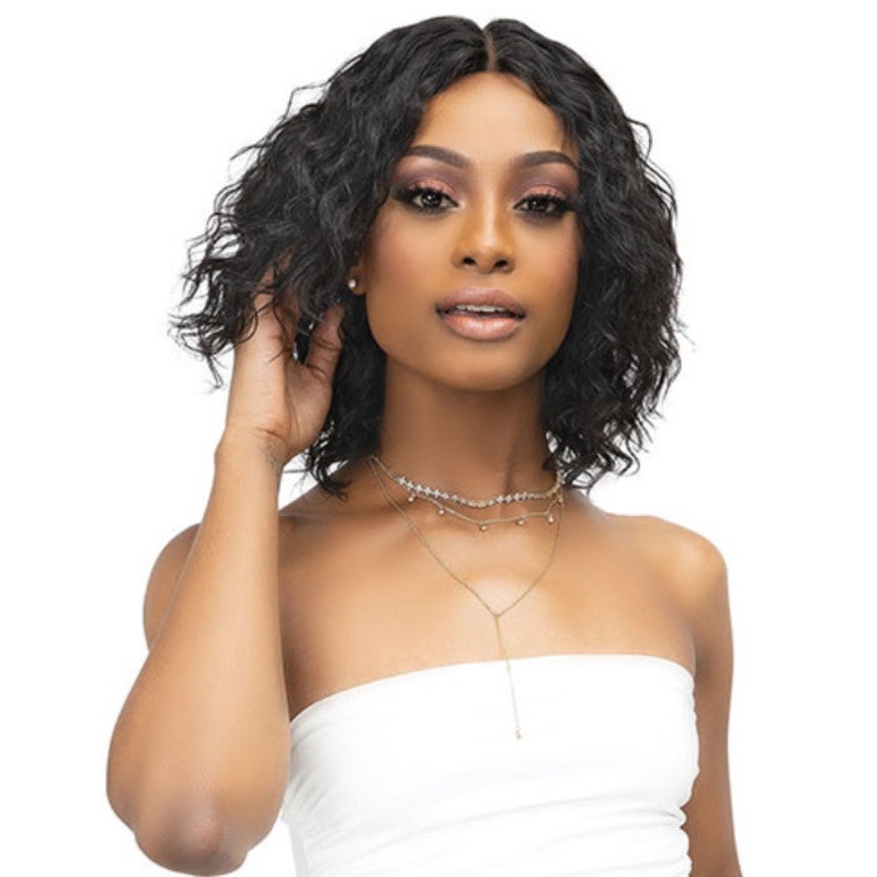 Janet Collection Virgin Remy Indian Hair LUSCIOUS WET N WAVY LACE WIG – KHLOE NATURAL