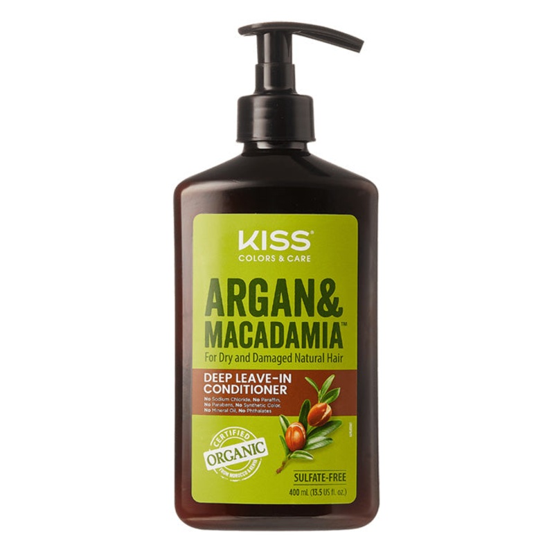 Kiss Colors & Care Argan and Macadamia Leave-In Conditoner 13.5 fl oz 13.5oz