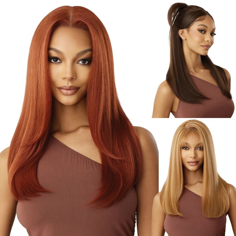 Outre 5×5 HD Lace Closure Wig – HHB-Natural Yaki 22″ 1 JET BLACK