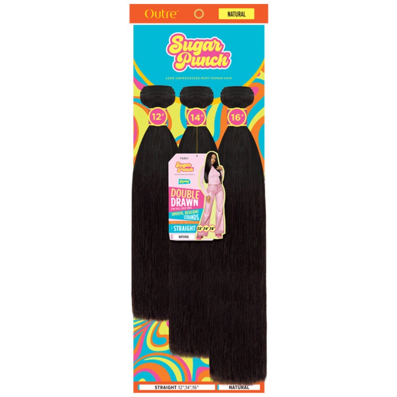 Outre Sugar Punch 100% Unprocessed Remy Human Hair Weaves – STRAIGHT MULTI 10/12/14 NA