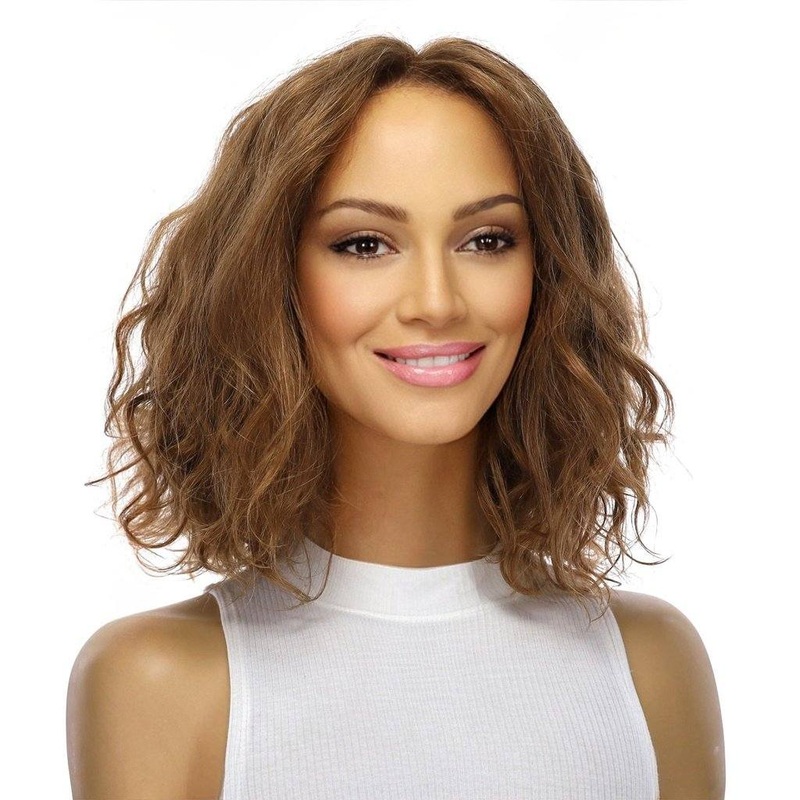 12″ Divine Luxe Lace Top Wig #18 Warm Dark Blonde Wavy Zig Zag Lace Front