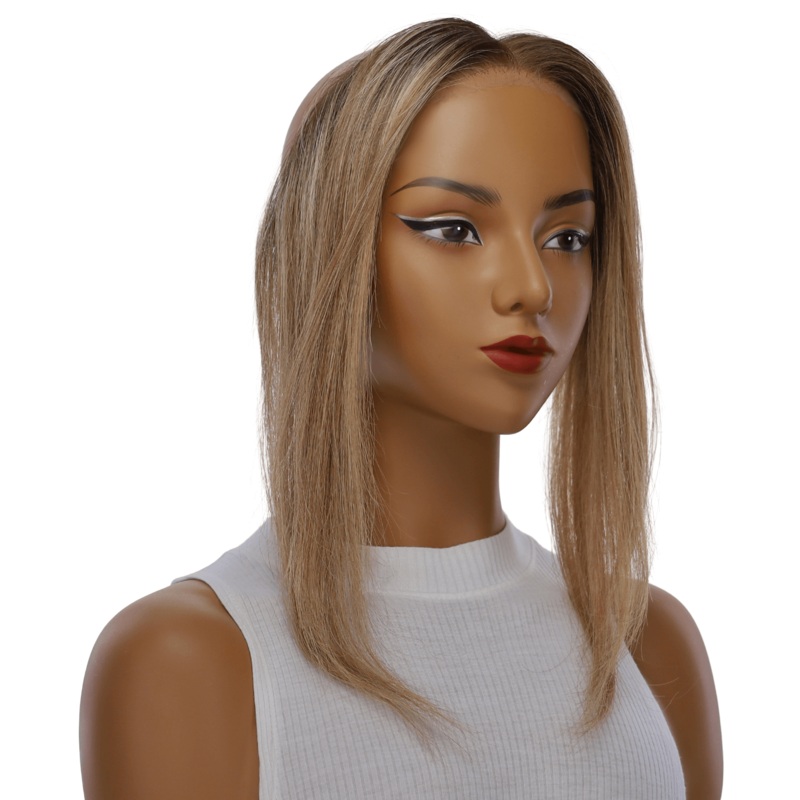12″ Hairline Topper #Medium Blonde w/ Highlights 3 cm