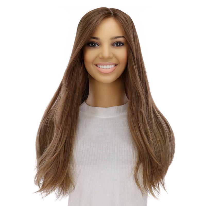 22″ Princess Silk Top Wig Light Brown Babylight Zig Zag Lace Front