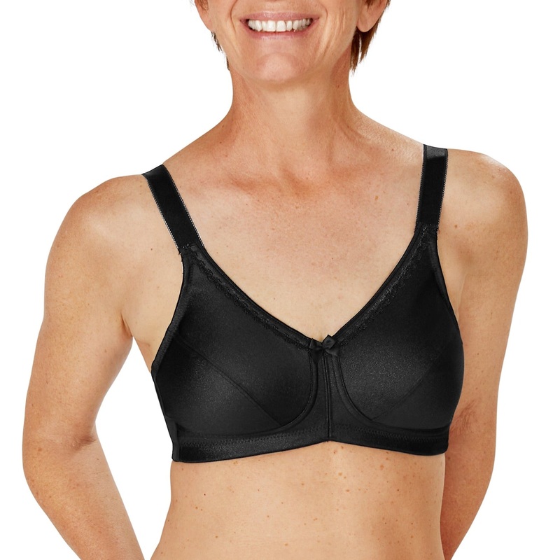 Rita Wire-free Bra – Black | Amoena Black A 34