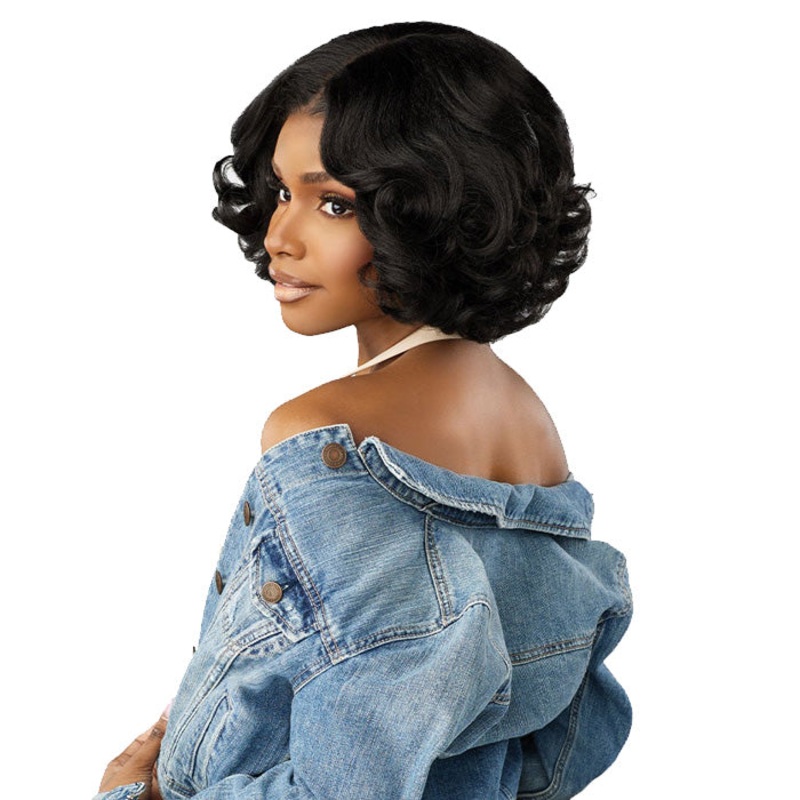 Sensationnel Curls Kinks & Co Kinky Edges Y-Part Glueless HD Lace Front Wig – Y-PART KINKY ROLLER SET 10″ 1