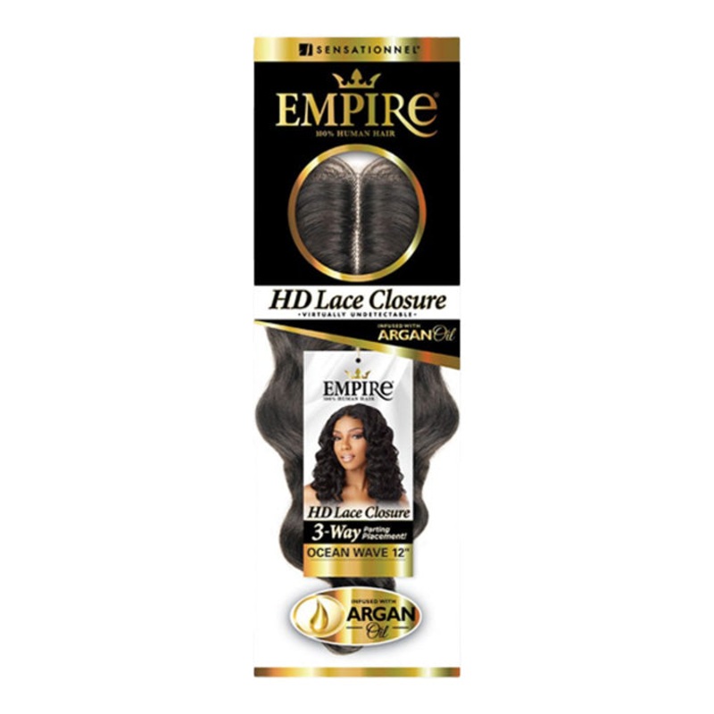 Sensationnel Empire 100% Human Hair HD Lace Closure – OCEAN WAVE 12″ 1