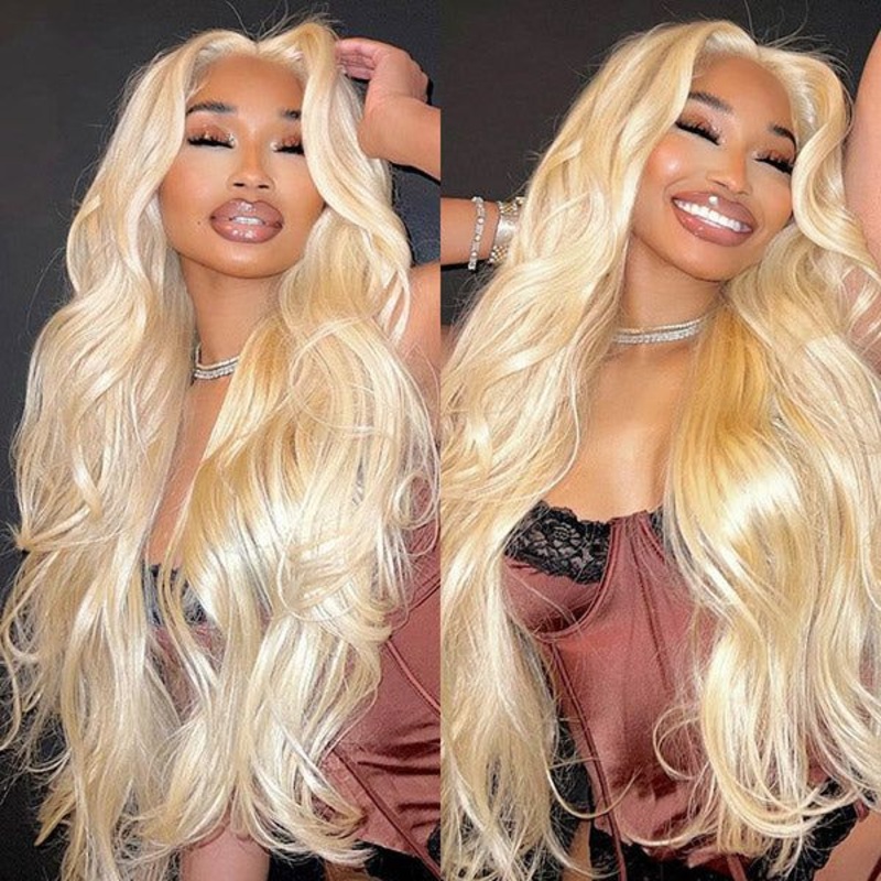 613 Human Hair Wig Body Wave Wig Honey Blonde 13×4 HD Lace Front Wigs 30Inch 180% Density 14 150%