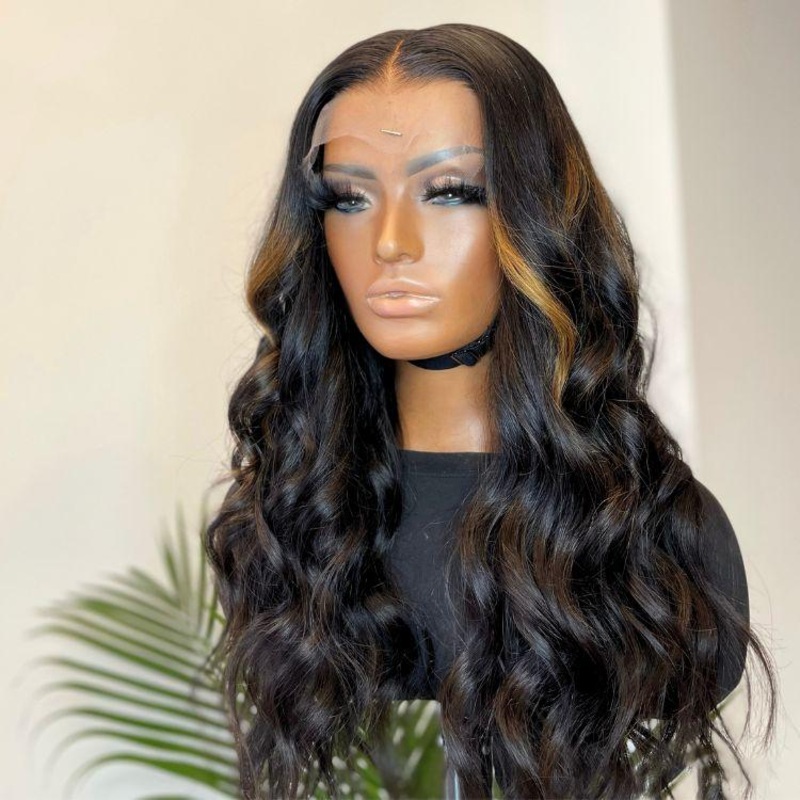 Limited Design | Blonde Piece Highlights Loose Wave Glueless 5×5 Closure HD Lace Wig | Large & Small Cap Size S (21.5 inches) 16 (Pre-order | 5-Day Crafting) No