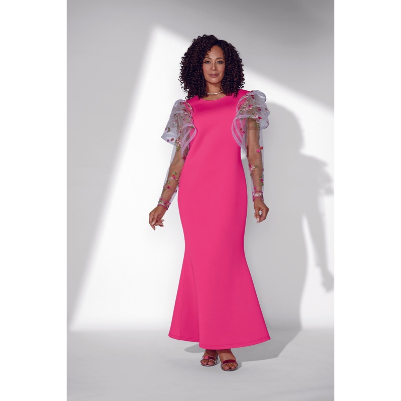 Prettiest Sleeves Knit Dress by EY Boutique PINK 1X