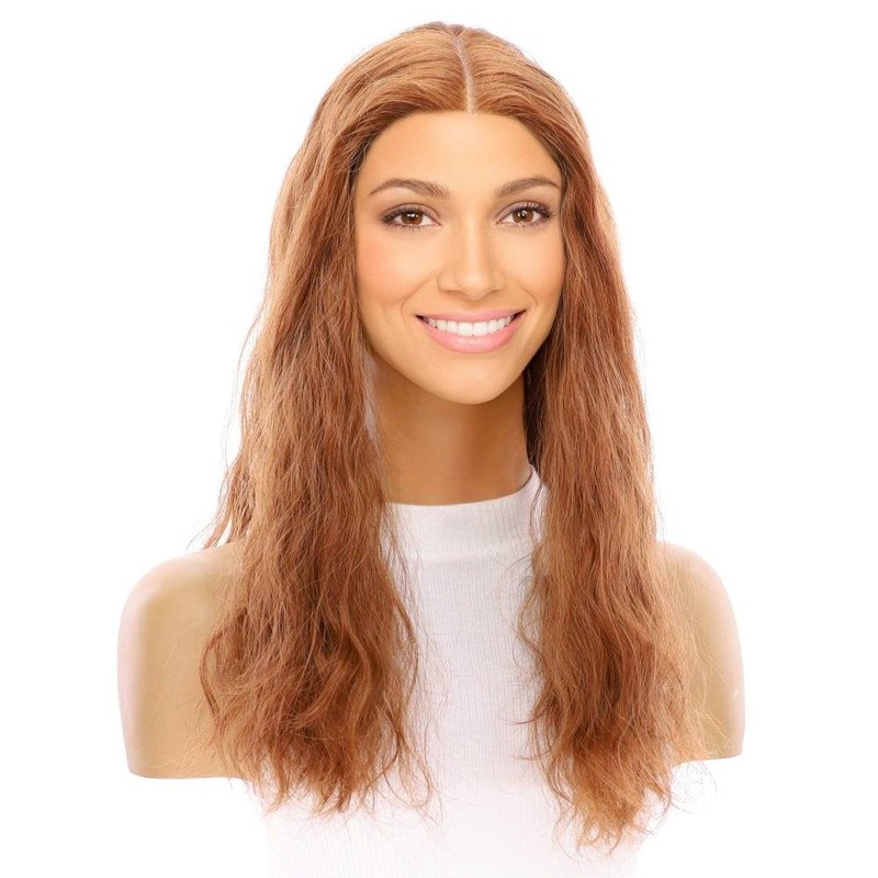 20″ Divine Lace Top Wig Copper Wavy Zig Zag Lace Front
