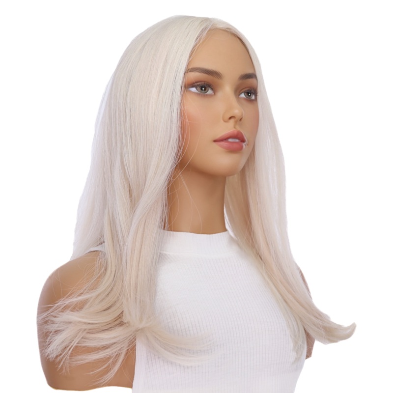 20″ Divine Lace Top Wig Ice Blonde Zig Zag Lace Front