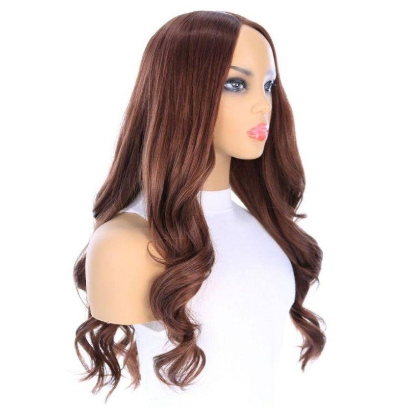 26″ Amber Silk Top Wig Auburn Zig Zag Lace Front