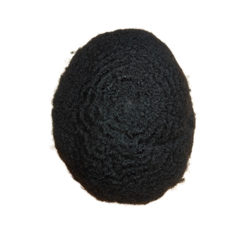 Bio 4mm 100% Human Hair Men’s Toupee Natural Black