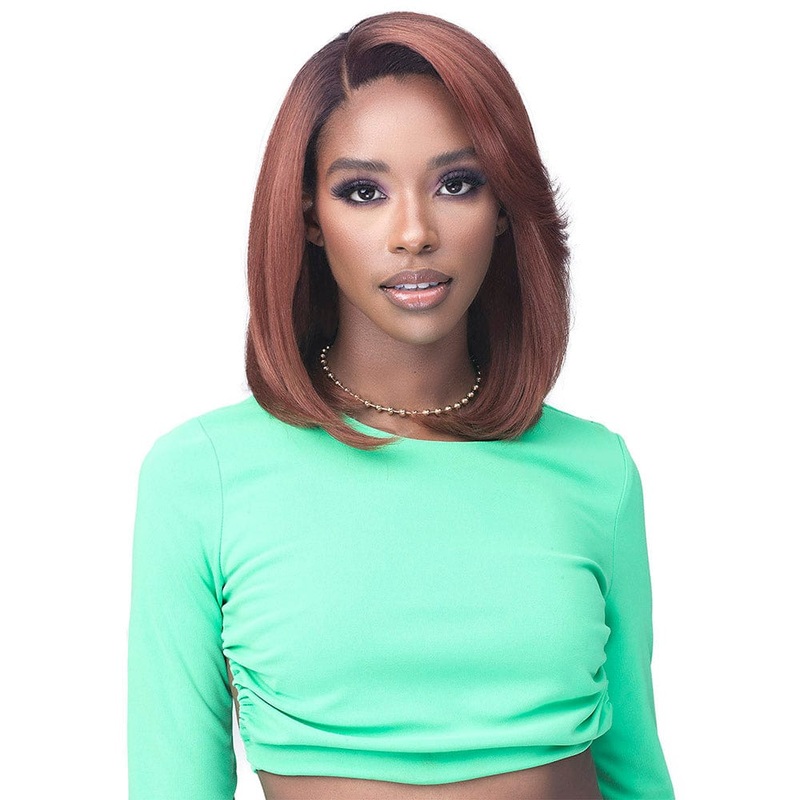 Bobbi Boss 13×4 HD Transparent Lace Frontal Wig – MLF258 Kiera 1 JET BLACK