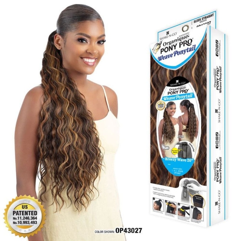 Organique Pony Pro Weave Ponytail – Breezy Wave 26″ 1 JET BLACK