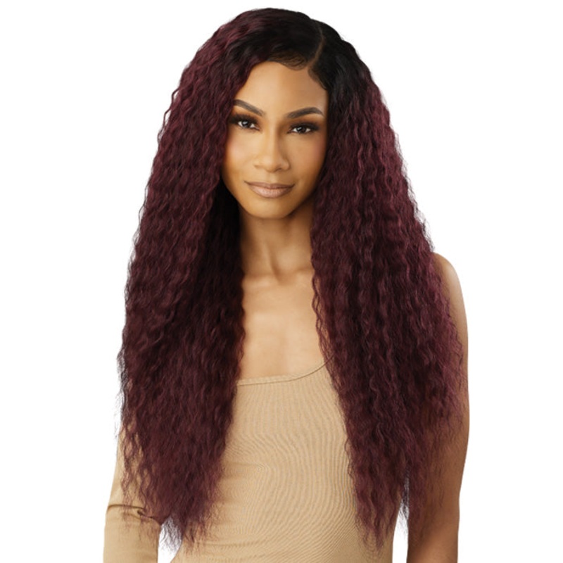 Outre Purple Pack Brazilian Boutique Human Hair Blend Weave – NATURAL FRENCH (18″/20″/22″+ 4×4 HD HAND-TIED LACE CLOSURE) DR27