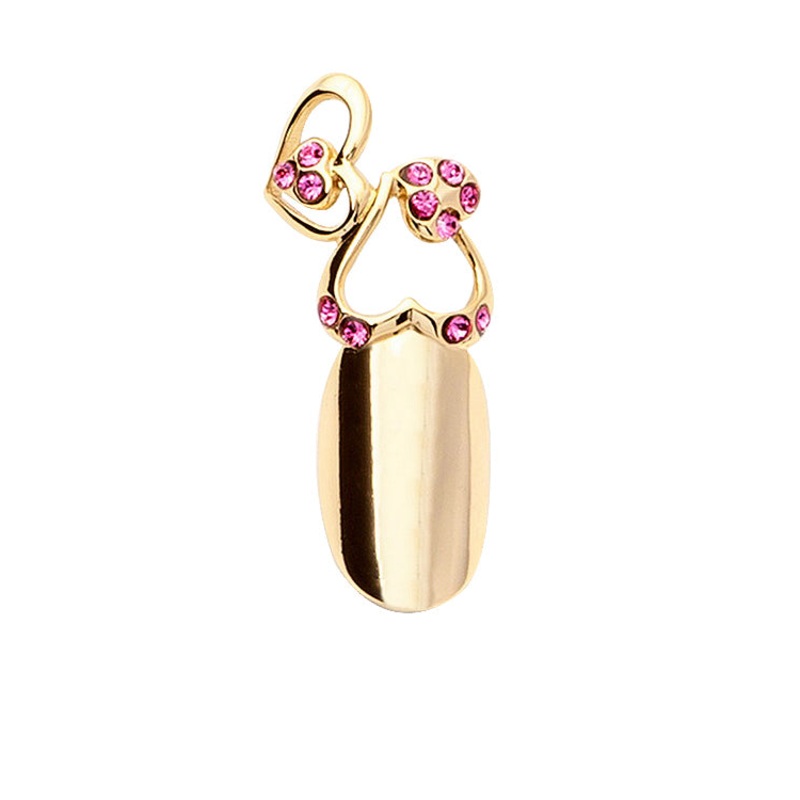 Stephen Nail Jewelry Twin Hearts (Medium-Gold)