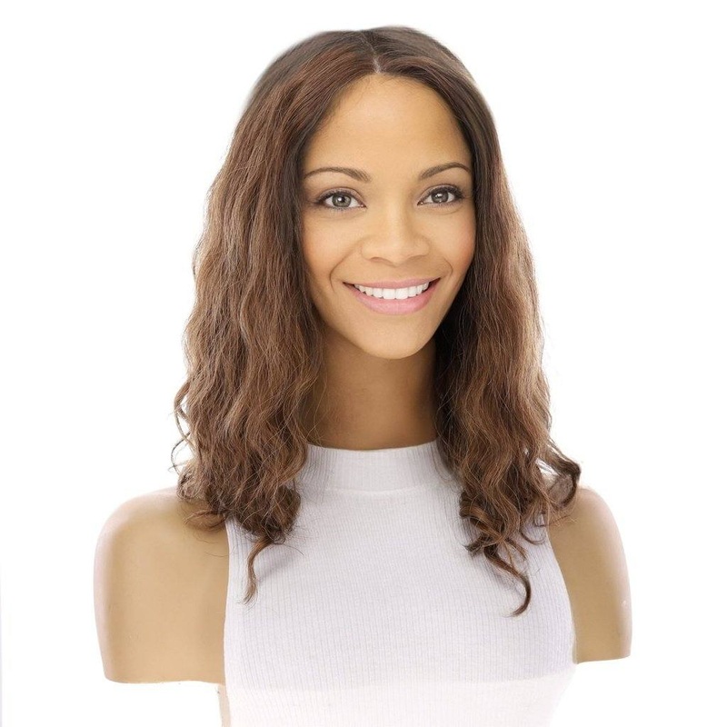 16″ Divine Lace Top Wig Medium Brown Babylight Wavy Zig Zag Lace Front
