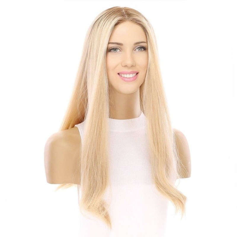 22″ Princess Silk Top Wig Golden Blonde Zig Zag Lace Front