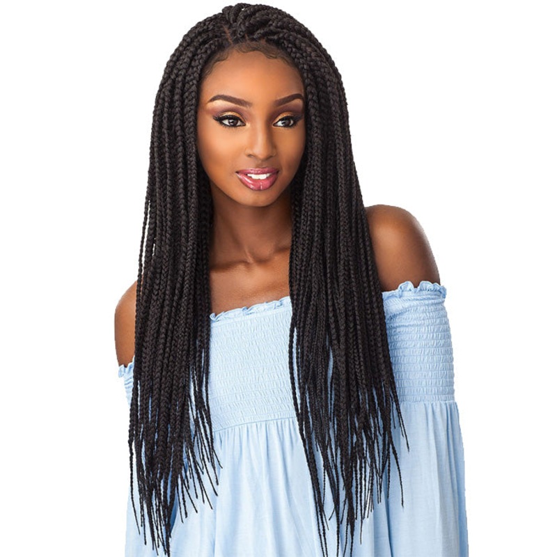 Sensationnel Cloud 9 Multi Parting 4×4 Swiss Lace Wig – BOX BRAID LARGE 1