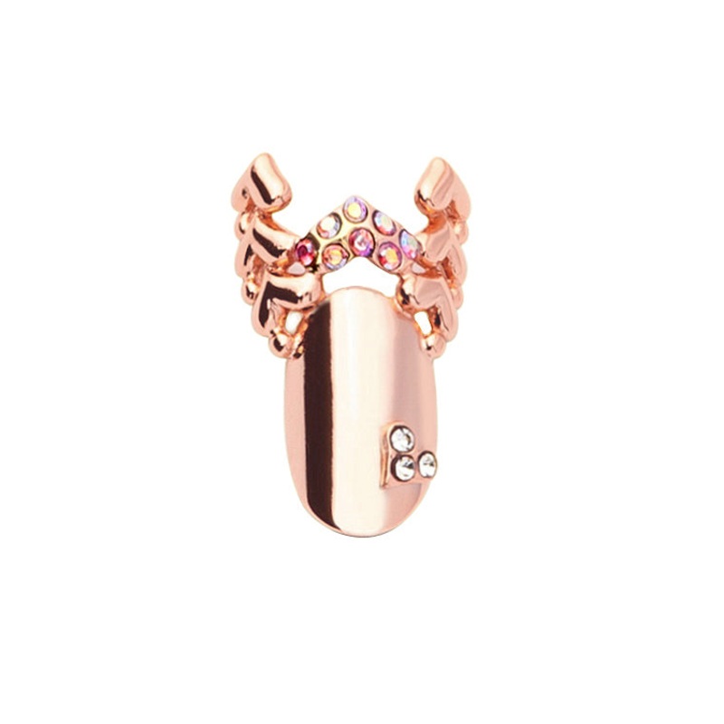 Stephen Nail Jewelry Wing (Small-Pink Gold)